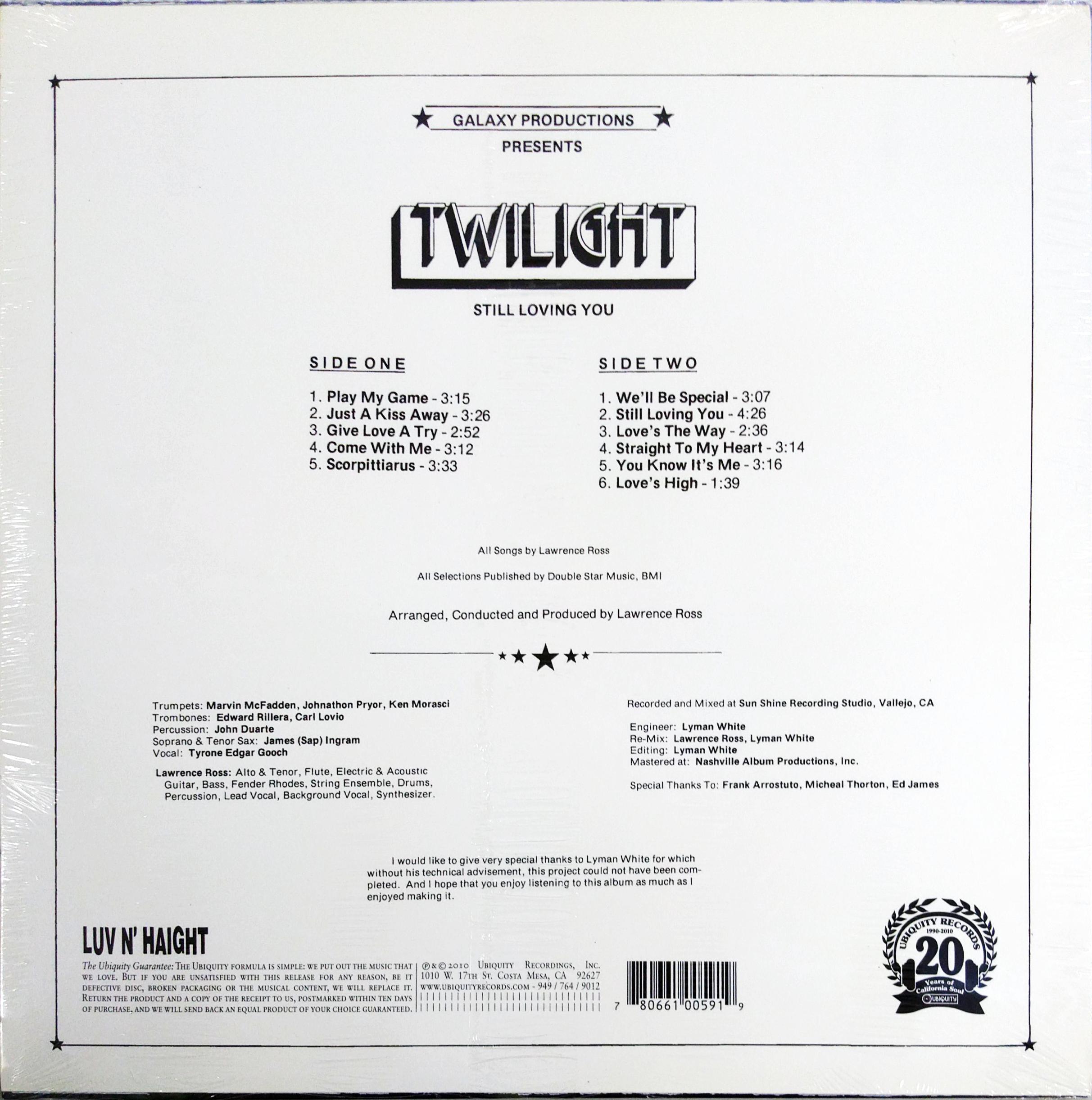 芽瑠璃堂 ＞ TWILIGHT 『Still Loving You (LP)（12インチ） (直輸入盤)』LH059LP